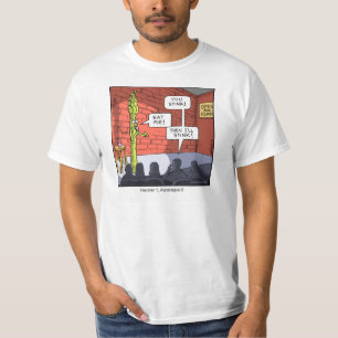 Aspargo engraçado do t-shirt dos desenhos animado