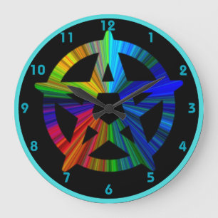 aspecto metálico de pentagrama de wicca no relógio