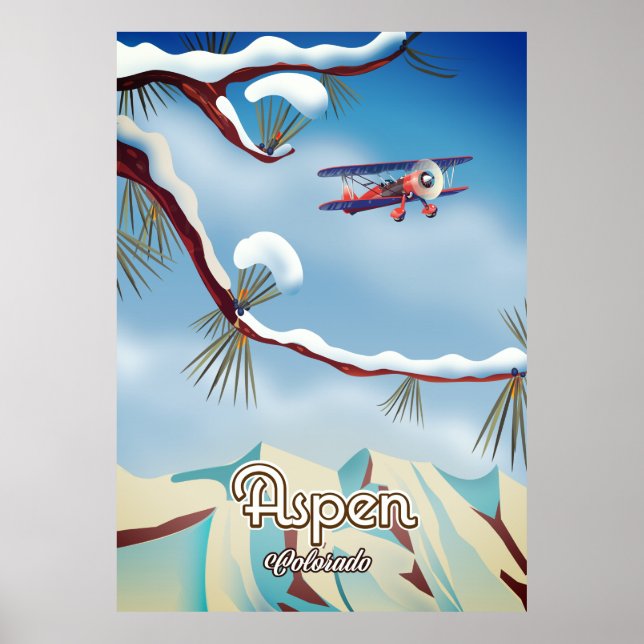 Aspen Colorado poster de viagens (Frente)