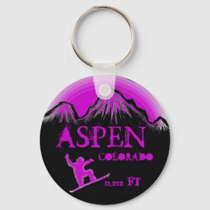 Aspen Colorado Snowboard chaveiro