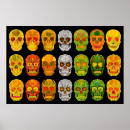 Aspen Leaf Skull Poster 2018