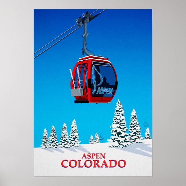 Aspen Ski Poster (Frente)