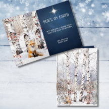 Aspende no inverno com Cartão de Natal da Raposa V