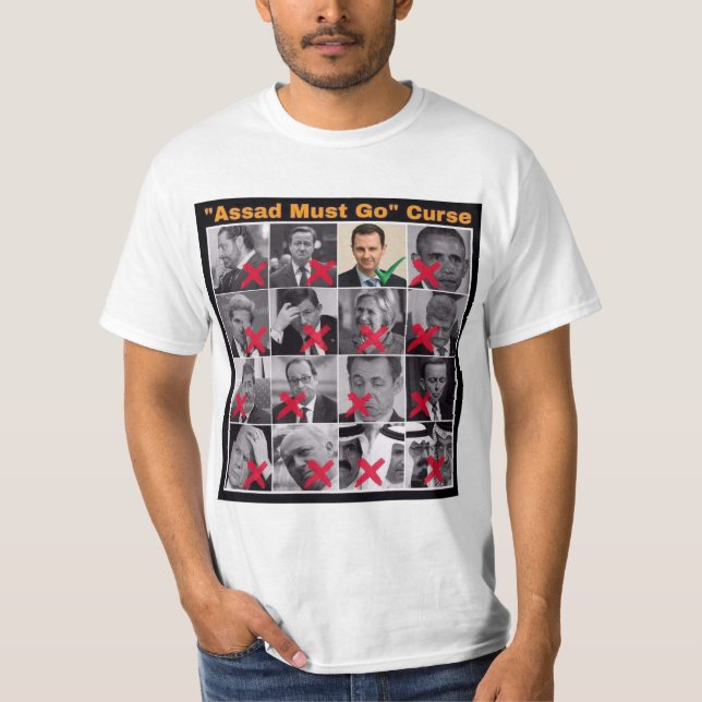 "Assad deve ir" Maldição T-Shirt (Frente)
