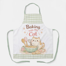Assando com Meu Gatinho Kawaii Pastel Fofo