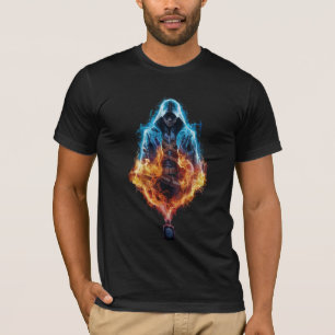 Assassin Neon Chama Mistério T-Shirt