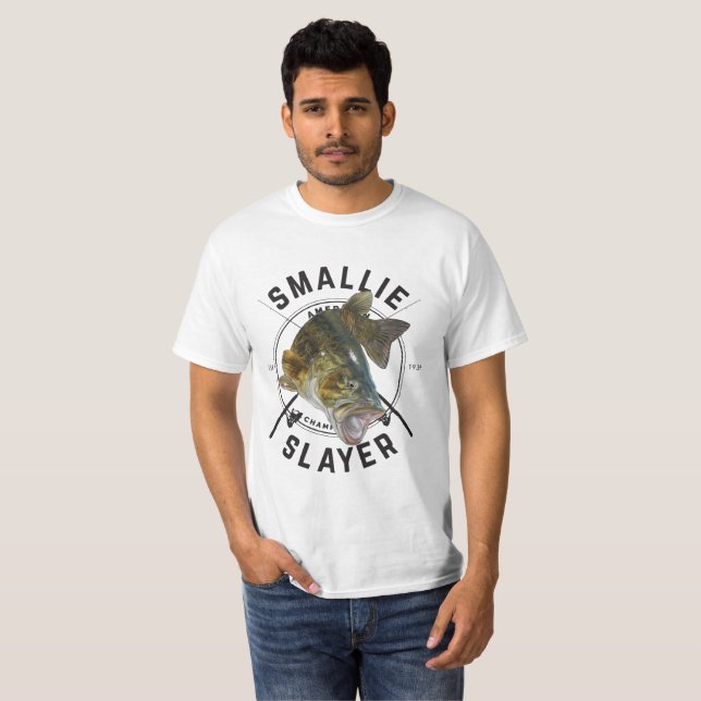 Assassino de Smallie - camisa da pesca da perda do (Frente Completa)