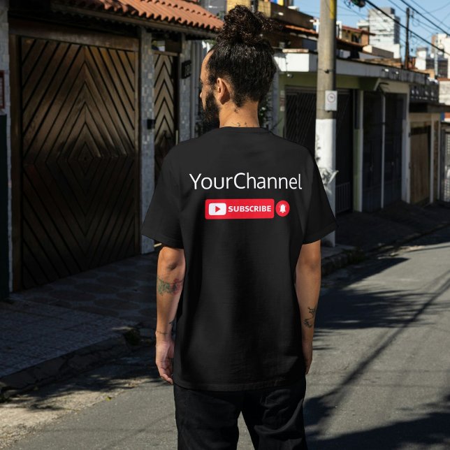 Assinar o Nome do Canal Youtube - T-Shirt Personal (Criador carregado)