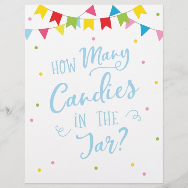 ASSINAR Quantas Candies no Jogo do Chá de fraldas  (Frente)