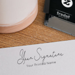 Assinatura + Carimbo de Borracha com Autoimpressão