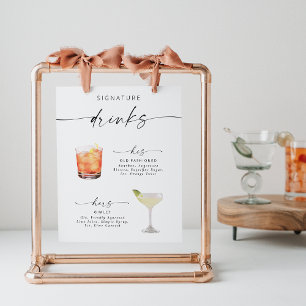 Assinatura de Script Elegante Moderno Bebe Poster