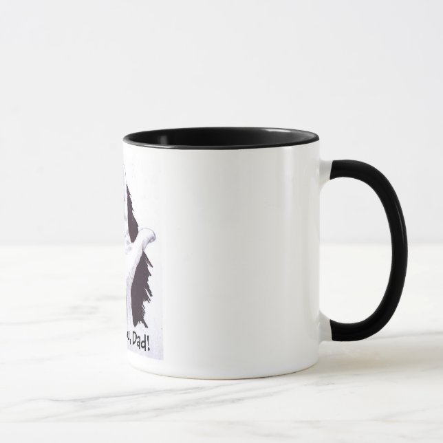 Assinatura do ASL:  Eu te amo, pai! Caneca (Direita)