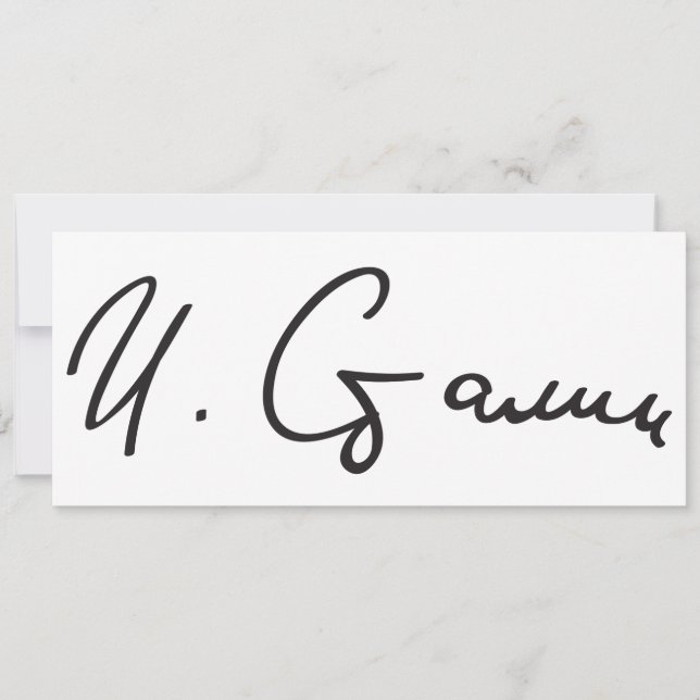 Assinatura do Primeiro-Ministro da União Soviética (Frente)