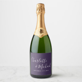 Assinatura Elegante Script Roxo Casamento