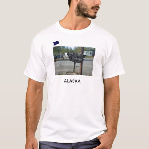 Assine dentro o t-shirt do centro de Talkeetna