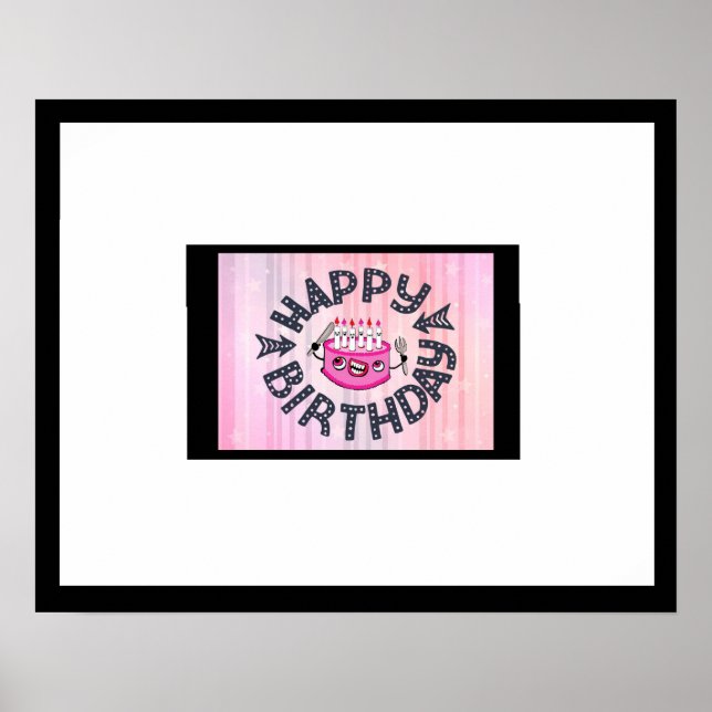 Assine esta Poster de aniversário, Autografar Keep (Frente)