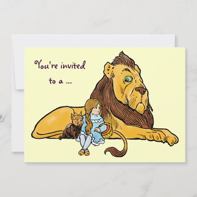 Assistente de Vintage do Convite de aniversário Oz (Frente)