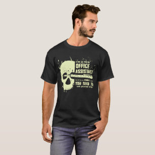 Assistente do Office T-Shirt Engraçada Gift Skull
