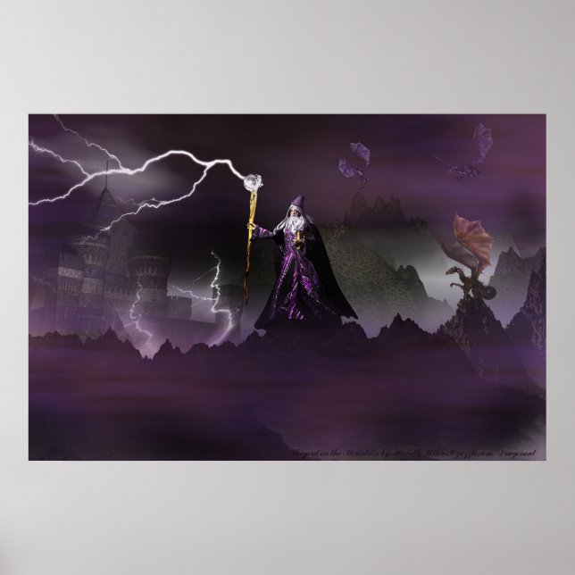 Assistente na Poster de Montanha por Michelle Wild (Frente)