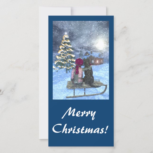 Assistindo ao Cartão de Natal de Papais noeis (Frente)