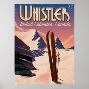 Assobiador,Vancouver, poster de Esqui Colúmbia Bri
