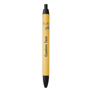 Assobiar face com Caneta de Tinta Preta Sorridente