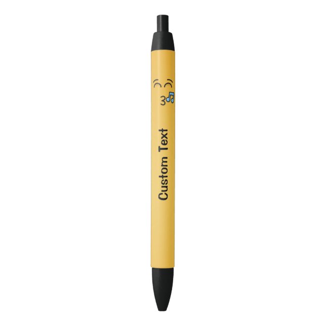 Assobiar face com Caneta de Tinta Preta Sorridente (Frente Vertical)