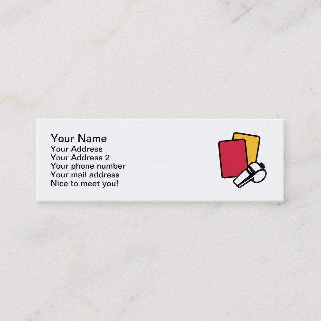 Assobio vermelho do cartão amarelo do árbitro (Frente)