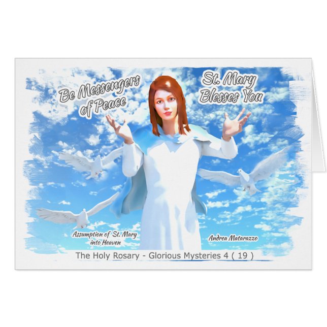 Assunção de Ruas. Maria no Cartão do Céu 2 (Frente horizontal)