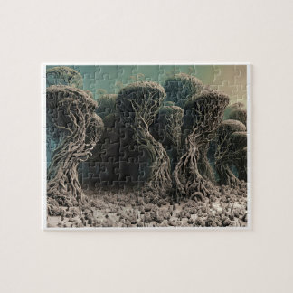 Assustador e assustador Quebra-cabeça de serra