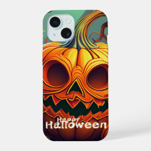 Assustador Olhando Pumpkin Laranja com Rosto, Hall