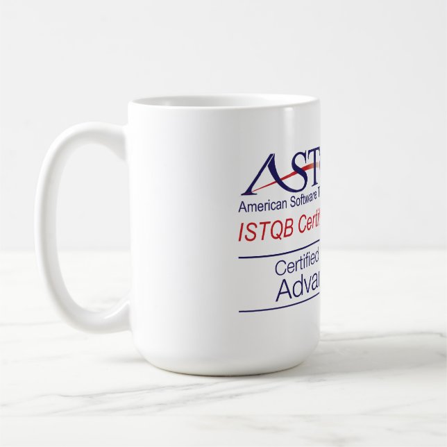 ASTQB certificou a caneca avançada verificador do (Esquerda)