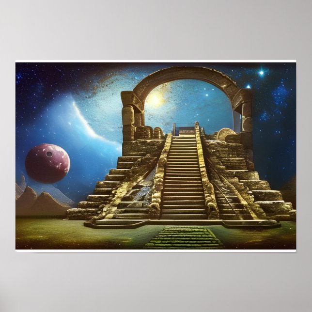 Astral Ruins Digital Art Poster (Frente)