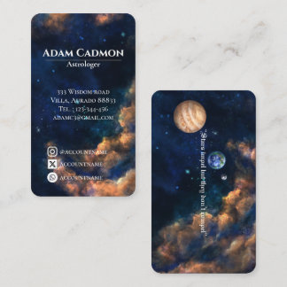 Astrologer cosmic celestial Cartão de visita 2