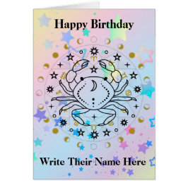 Astrologia do cancer Cartão de Aniversário de 21 d