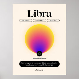 Astrologia Símbolo Zodiac Poster Libra