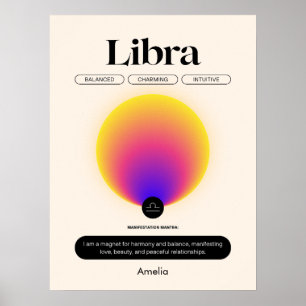 Astrologia Símbolo Zodiac Poster Libra