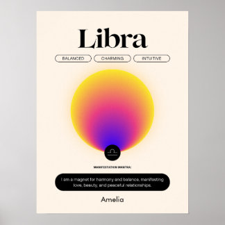 Astrologia Símbolo Zodiac Poster Libra