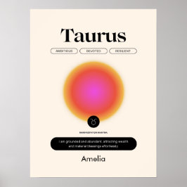Astrologia Símbolo Zodiac Taurus Poster
