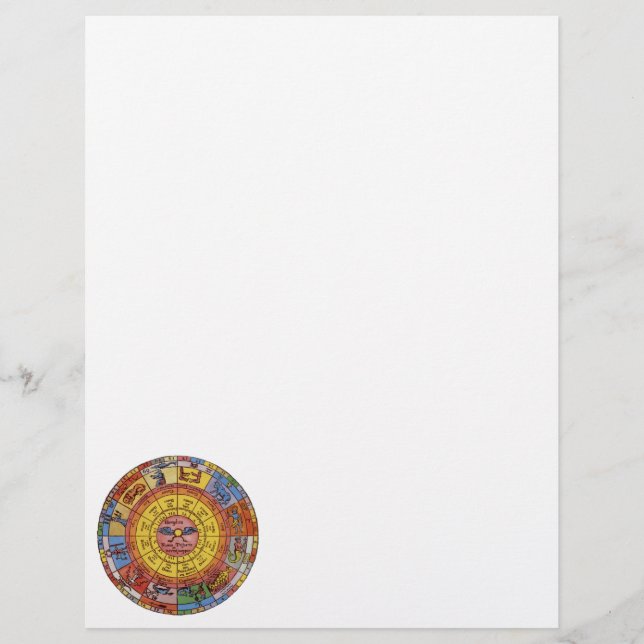 Astrologia Vintage, Roda Zodiaca Celestial Antica (Frente)