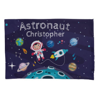 Astronaut child on the moon monogrammed name Thro