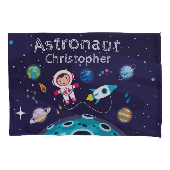 Astronaut child on the moon monogrammed name Thro (Frente)