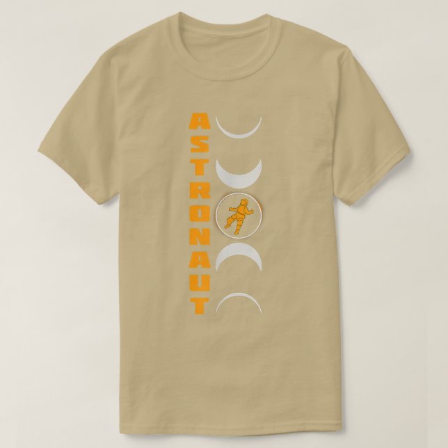Astronaut Moon Phases T-Shirt (Frente do Design)