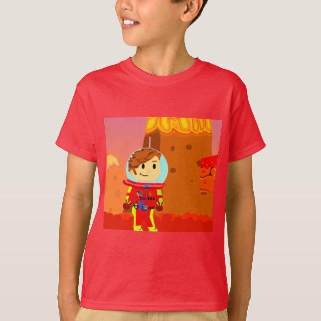 astronaut t-shirt fire (Frente)