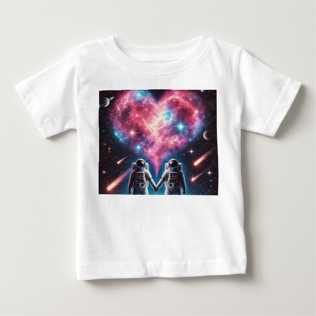 Astronauta Adora Nebula Camisa Bebê (Frente)