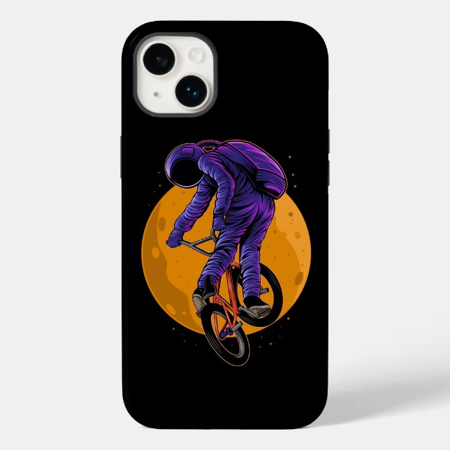 Astronauta Andando Bmx Bike No Halloween Da Lua (Verso)