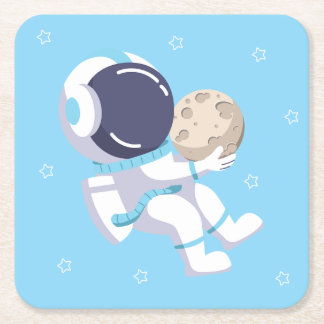 Astronauta Azul Claro - Porta-Copos de Papel