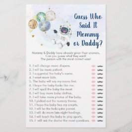 Astronauta Azul, Espaço Dourado, Adivinha Quem Dis