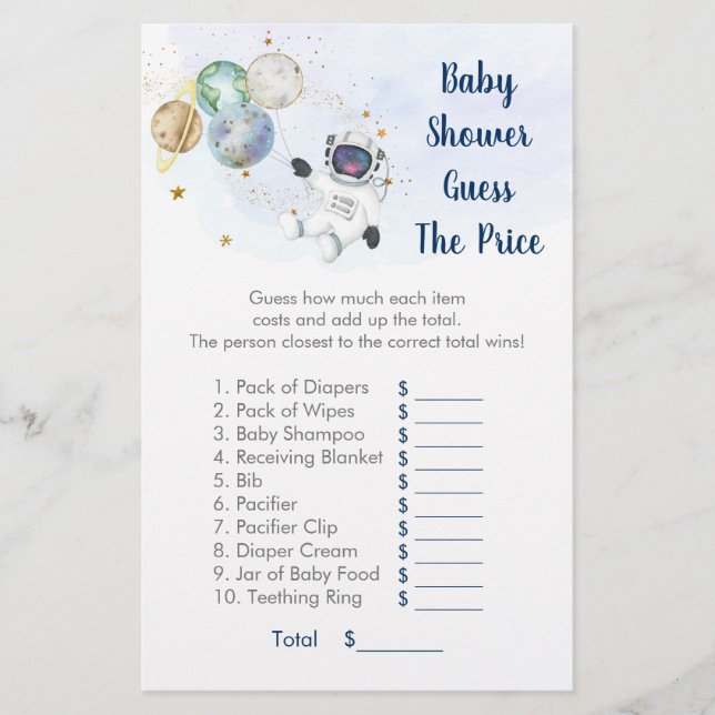 Astronauta Blue Dourado Space Adivinha O Jogo Do P (Frente)