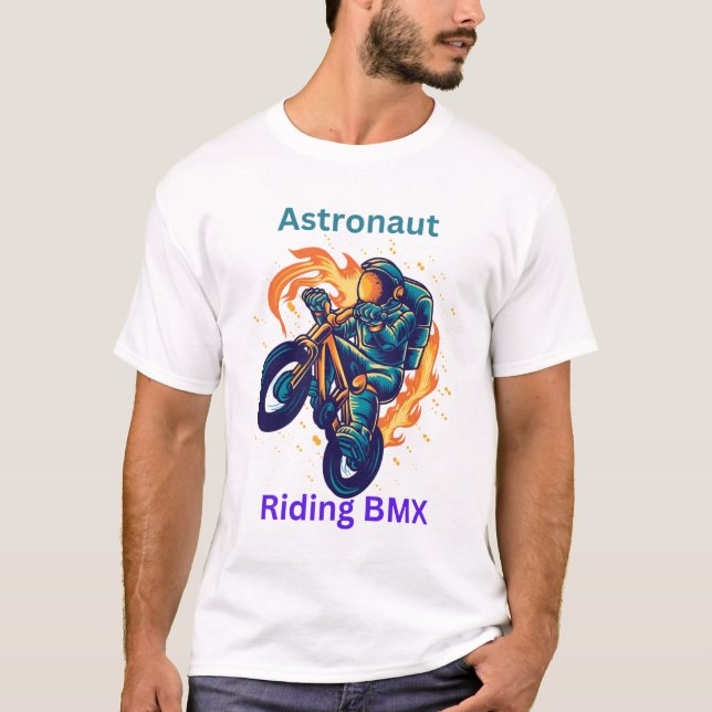 Astronauta BMX Rider T-Shirt (Frente)